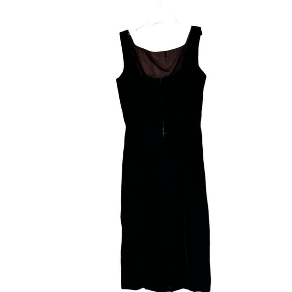 Vintage 60s Velvet Suit Dress Small Party ILGWU USA Black Jacket Audrey Hepburn - Picture 6 of 15